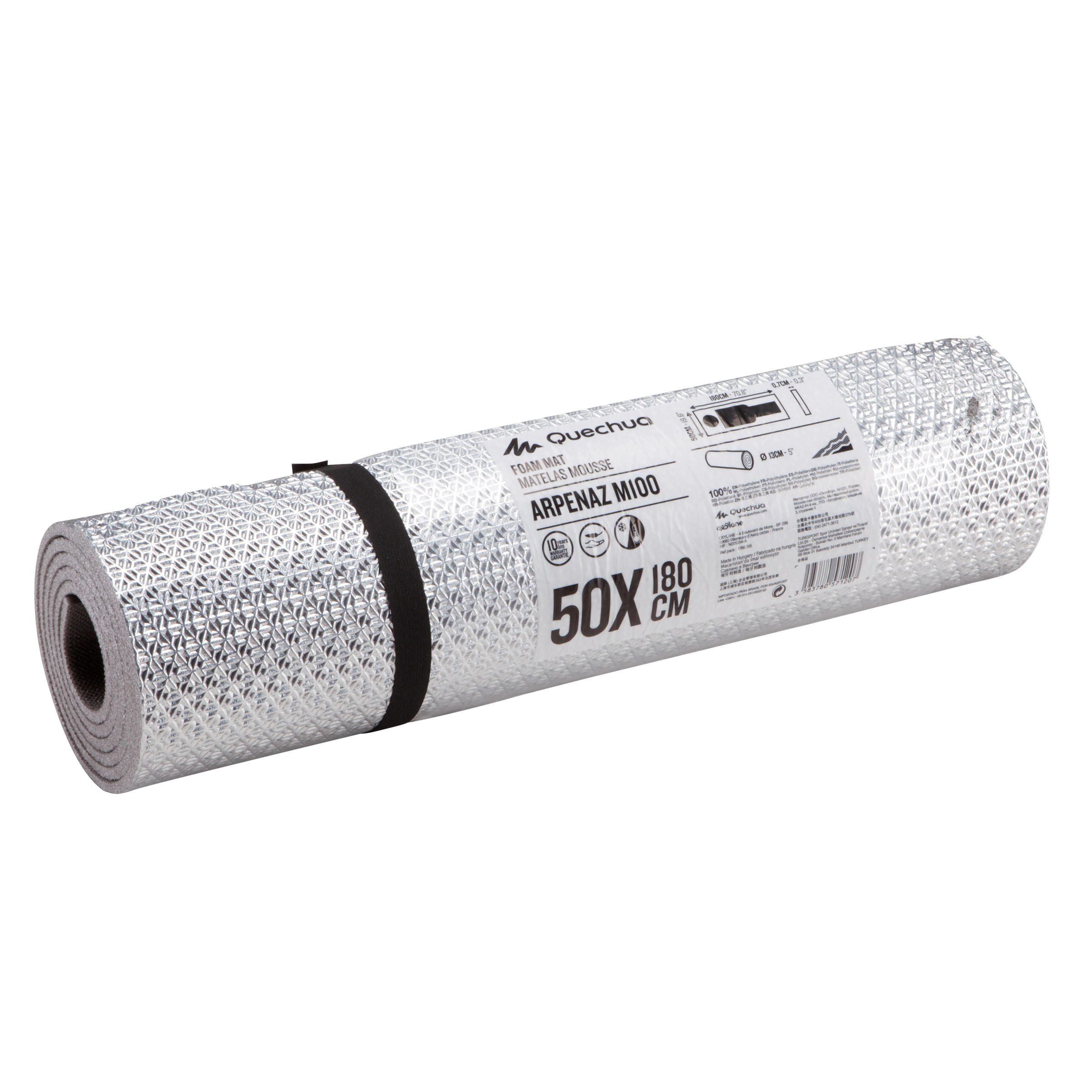 Single Camping Sleeping Pad - MT 100 Grey - FORCLAZ