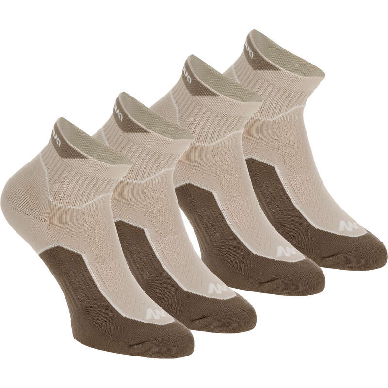 HIKING SOCKS Hiking - NH500 Mid X 2 pairs - beige QUECHUA - Outdoor Shoe Accessories
