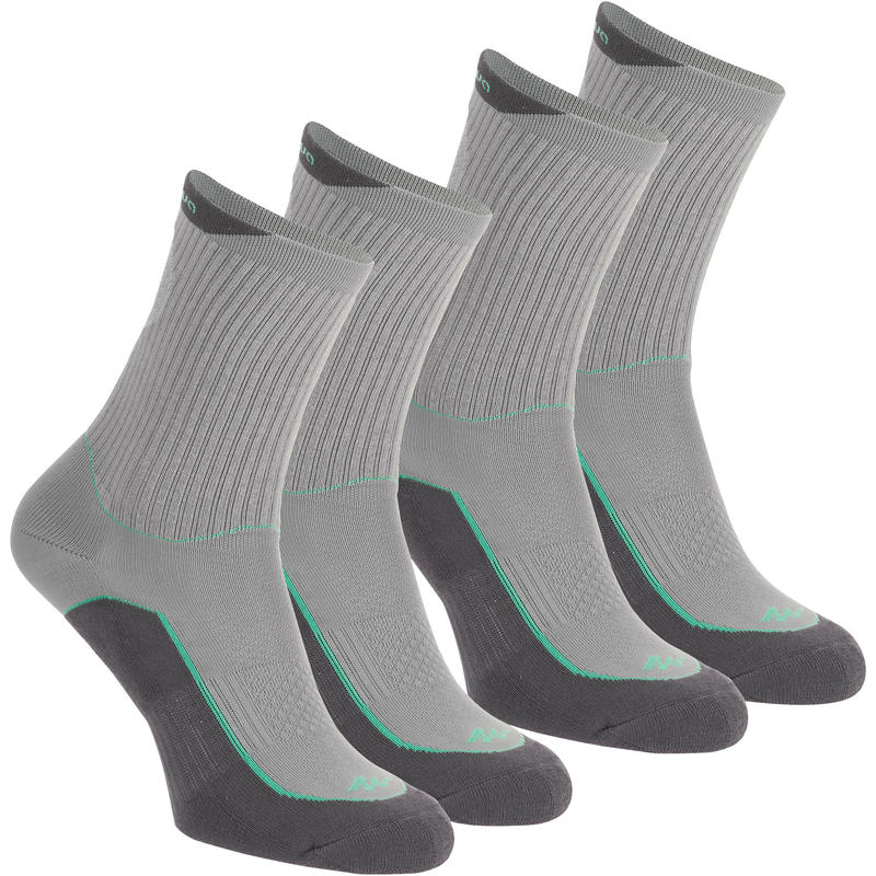 2 paires de chaussettes de randonnée nature tiges haute adulte Arpenaz 100 Grise 2 paires de chaussettes de randonnée nature tiges haute adulte Arpenaz 100 Grise