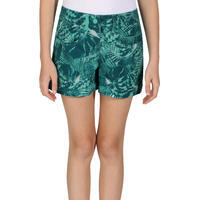 Hike 500 Girl’s Hiking Shorts – Green Print