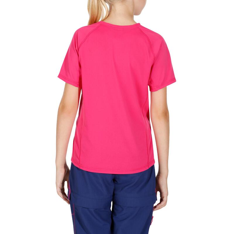 T-Shirt montagna bambina 8-14 anni HIKE 100 rosa