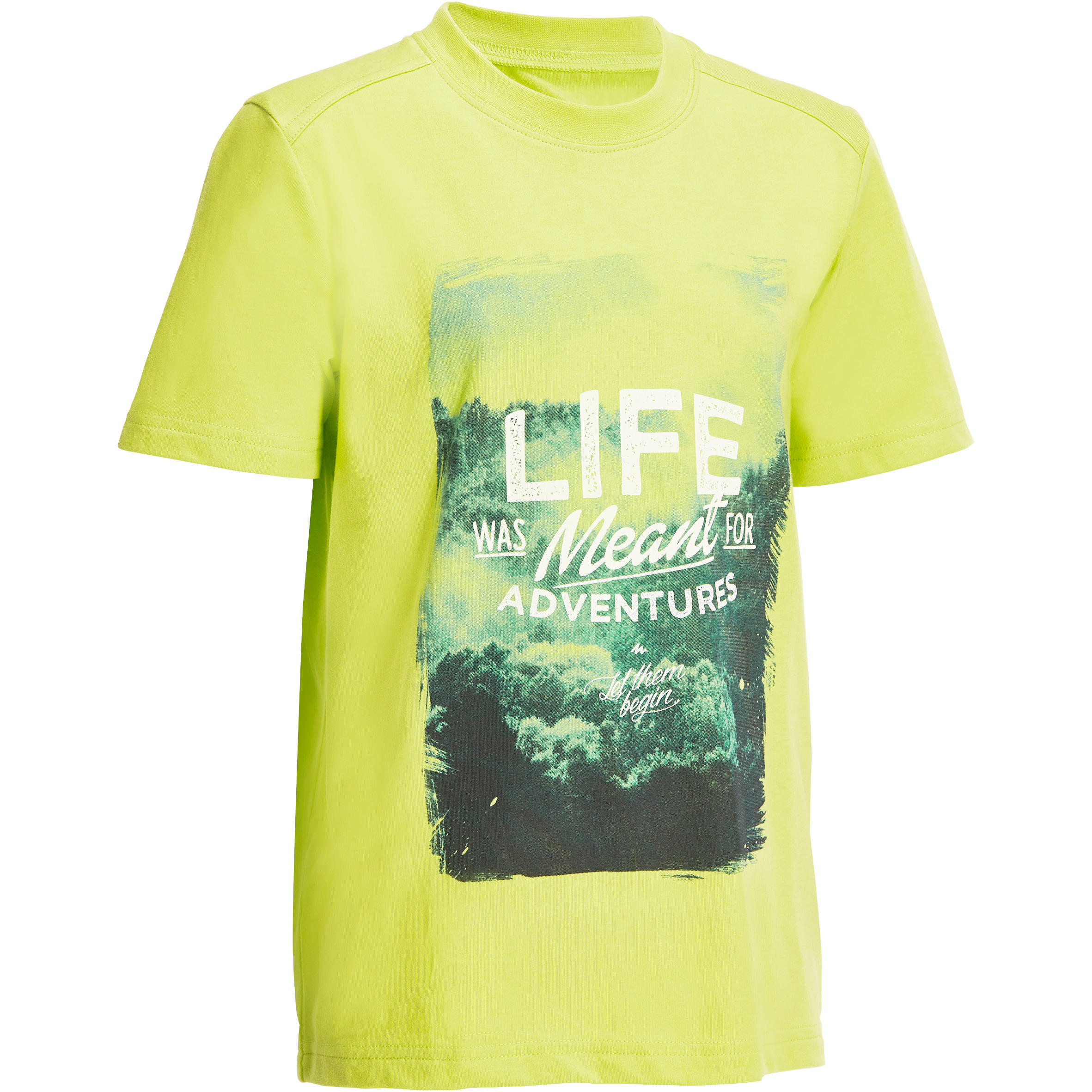 QUECHUA Hike 500 Children’s Hiking T-shirt - Green
