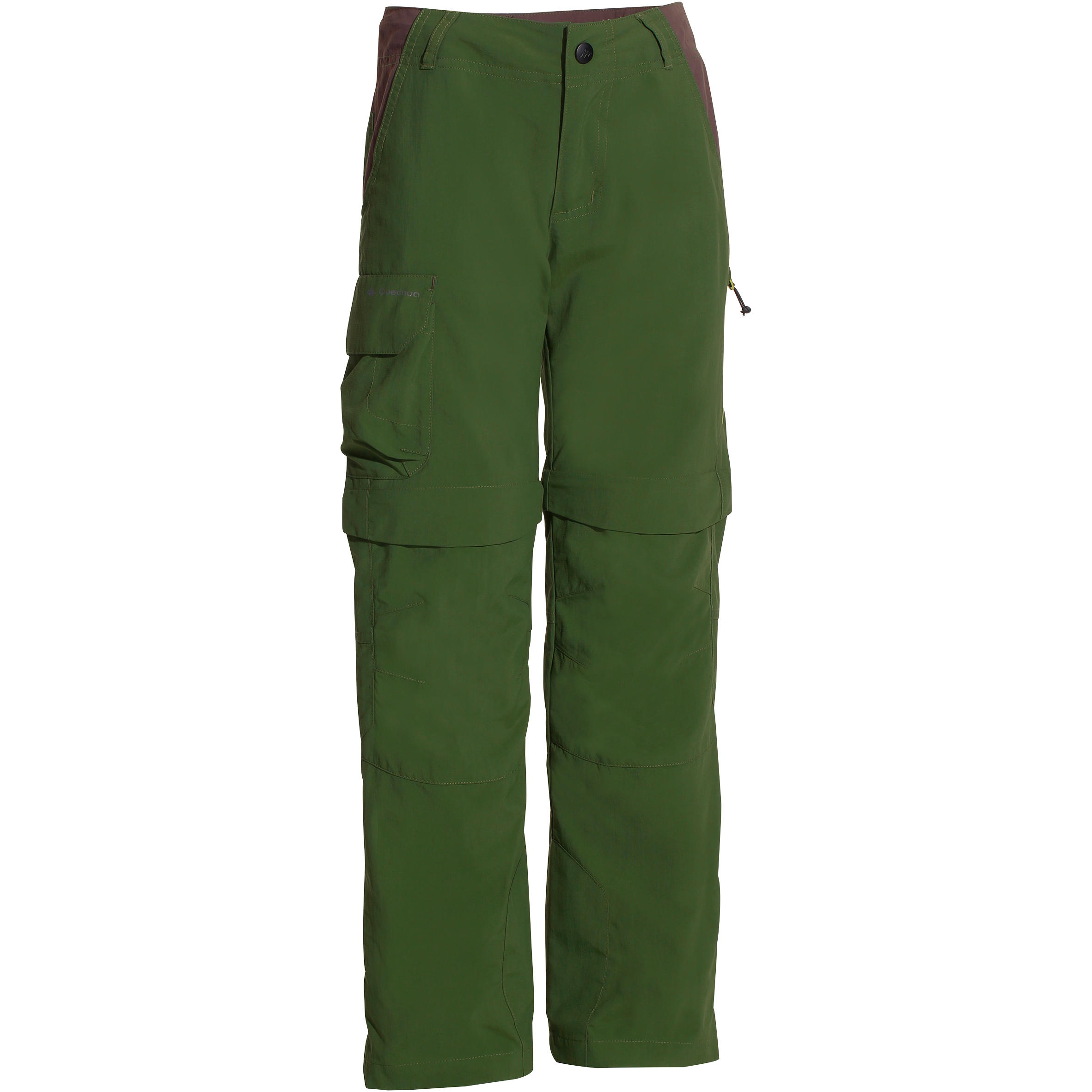 QUECHUA Children's Hike 900 modular hiking trousers green