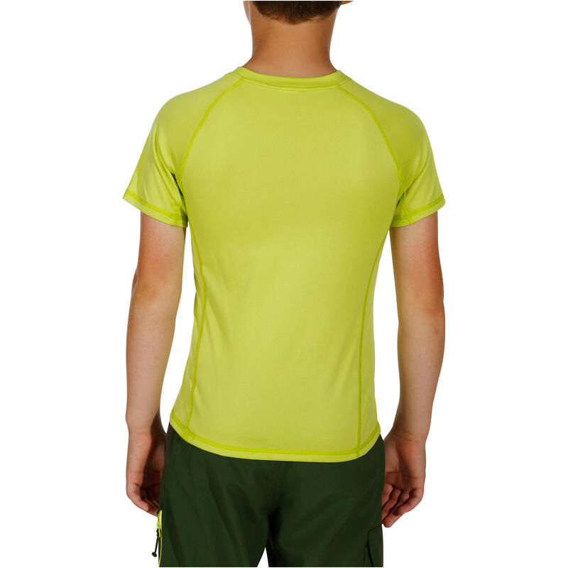 Camiseta de travesía niño Hike 100 Verde 