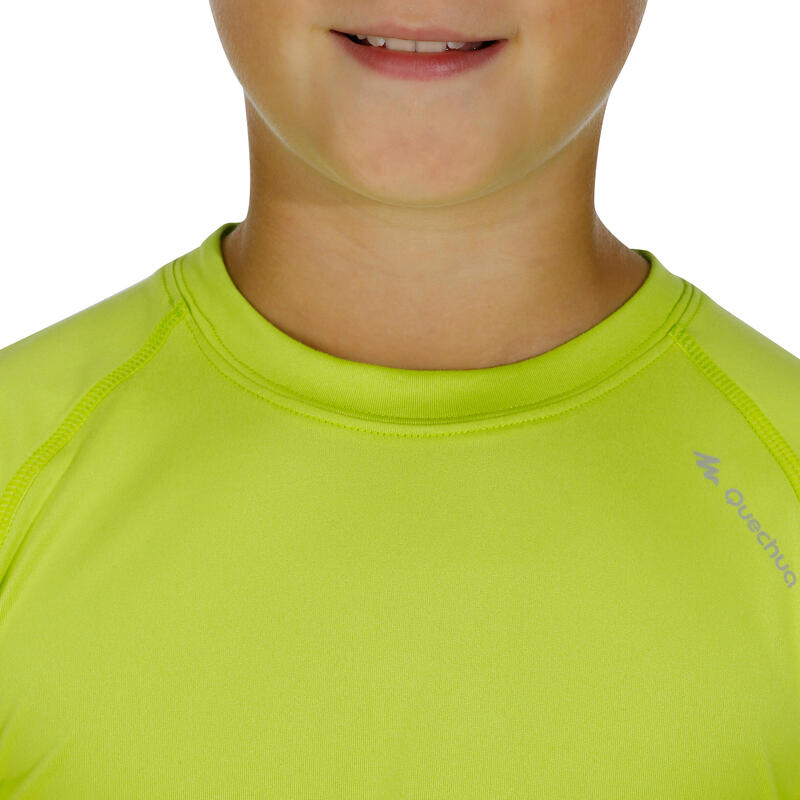 Camiseta de travesía niño Hike 100 Verde 