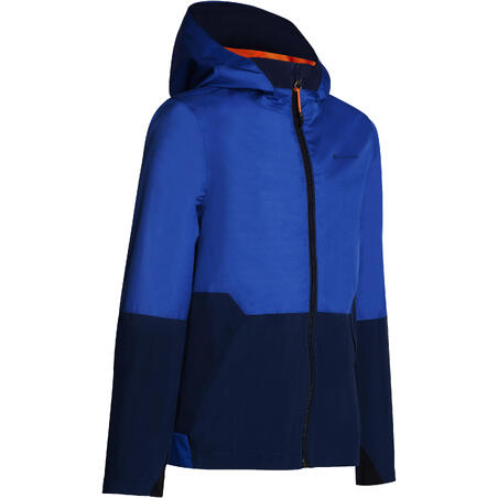 Дитяча куртка MH500 для туризму, водонепроникна - Темно-синя