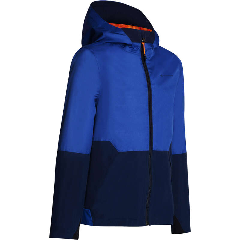 QUECHUA Hike 500 Boy's Waterproof Jacket Blue Decathlon