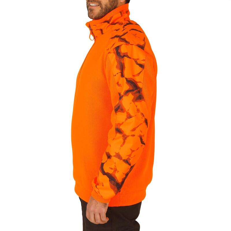 Pull chasse renfort orange fluo 500