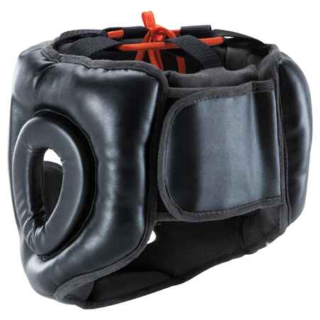 500 Adult Boxing Full Face Training Head Guard - Black