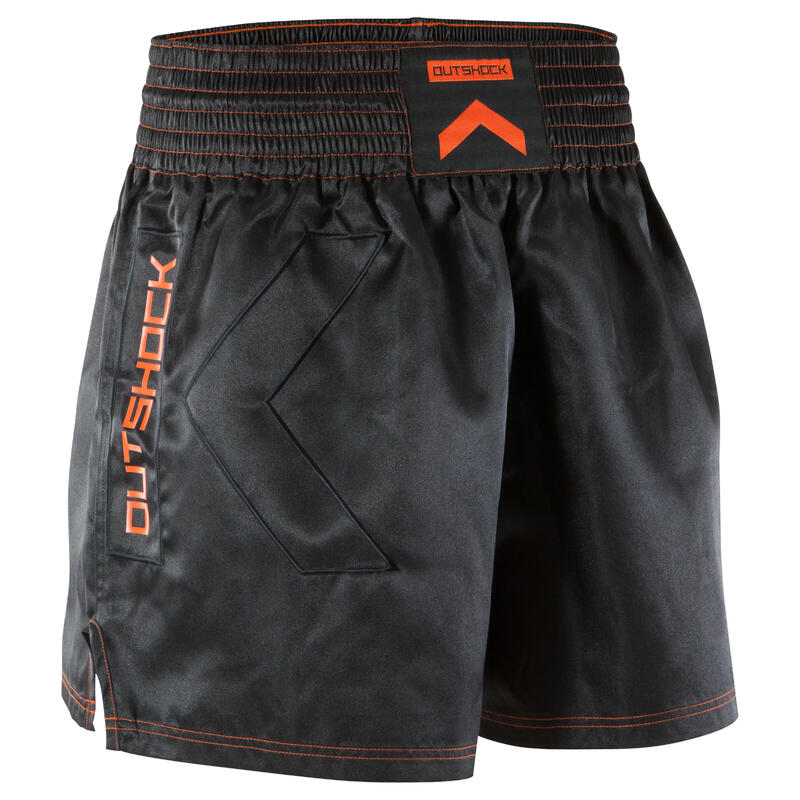 SHORT KICK BOXING 500 NOIR entraînement et competition