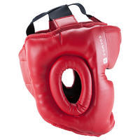 خوذة ملاكمة للأطفال لحماية الرأس و الوجه في الرياضات القتالية - أحمر 