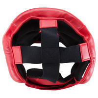 خوذة ملاكمة للأطفال لحماية الرأس و الوجه في الرياضات القتالية - أحمر 