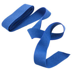 Band in gladde stof voor martial arts 2,5 m effen blauw