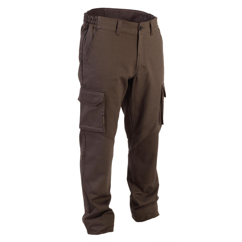 Pantaloni caccia uomo 520 comodi e resistenti marroni