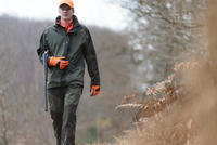 VESTE TRAQUE CHASSE SUPERTRACK 300 IMPERMEABLE VERT