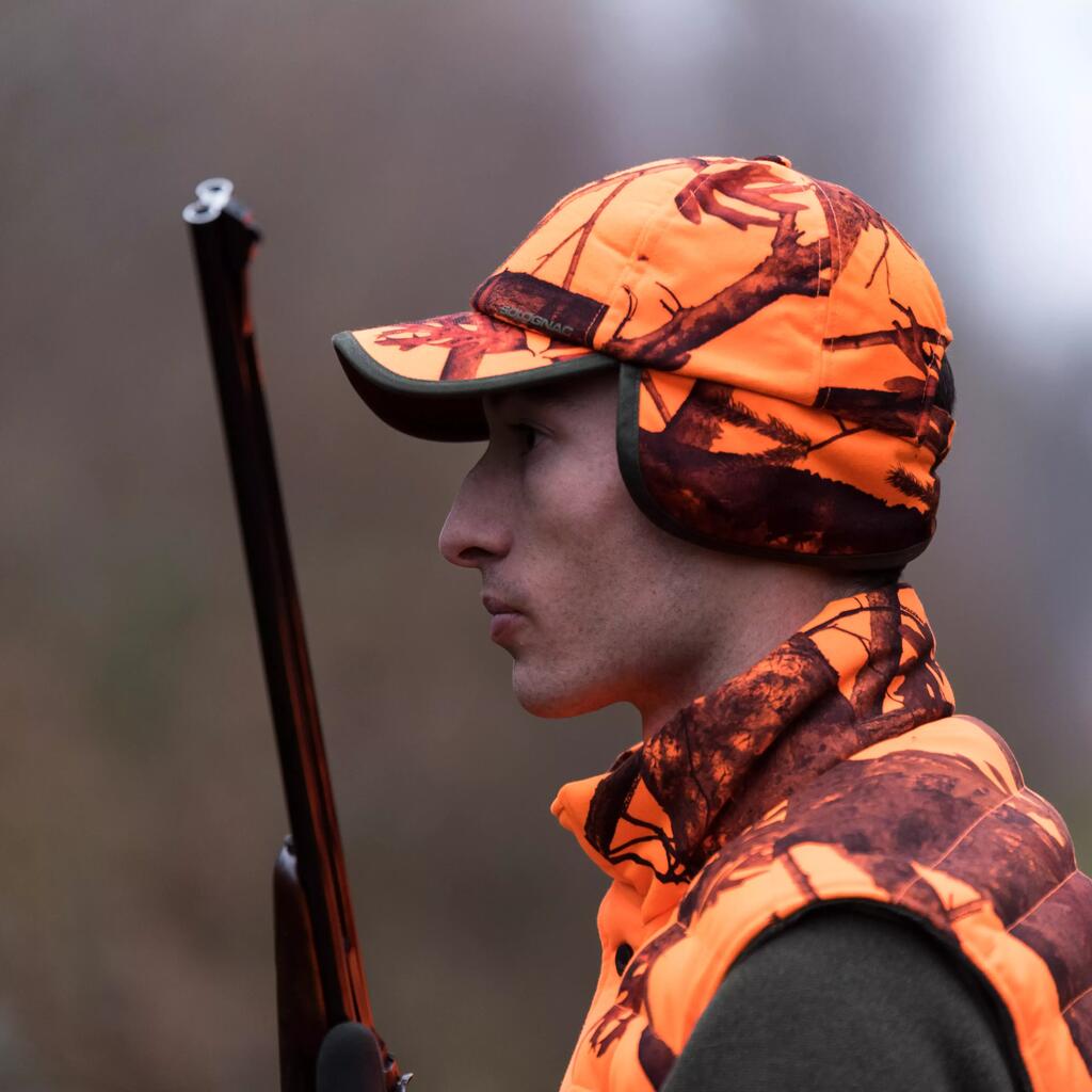 Hunting Cap with Ear Flaps - Orange