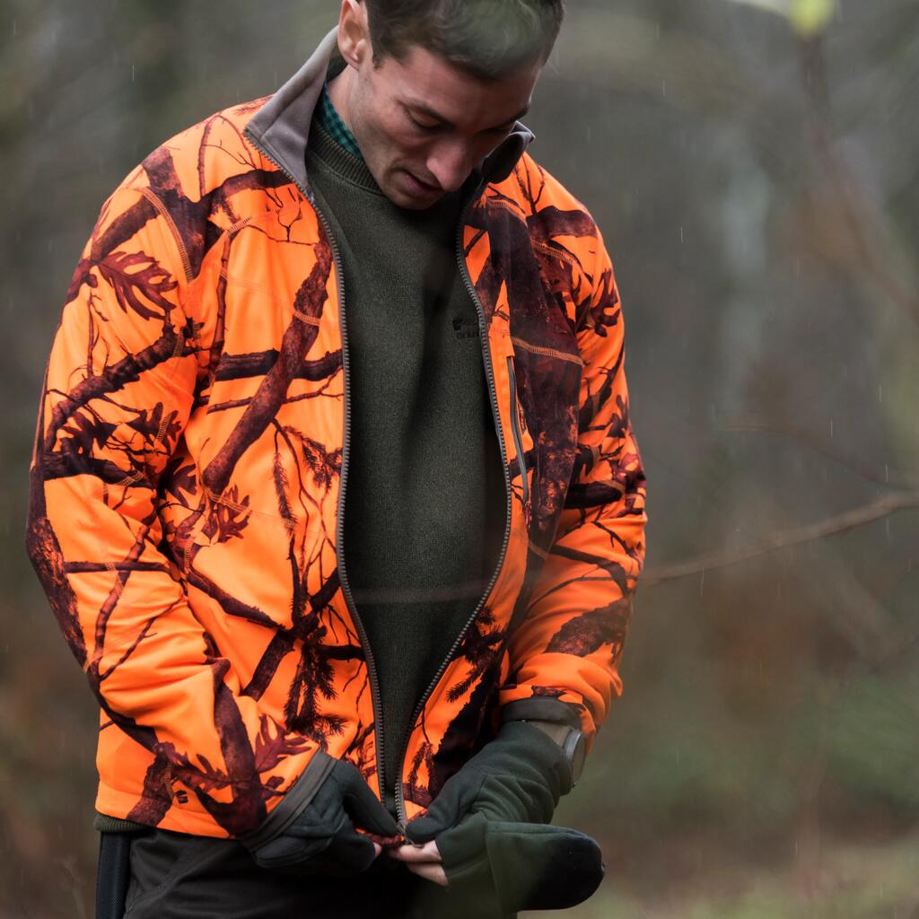 900 reversible hunting jacket - camouflage fluo