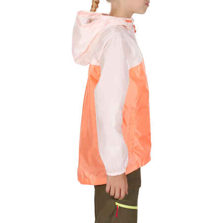 Kids' Hiking Waterproof Jacket Hike 150 - Pastel/Pink