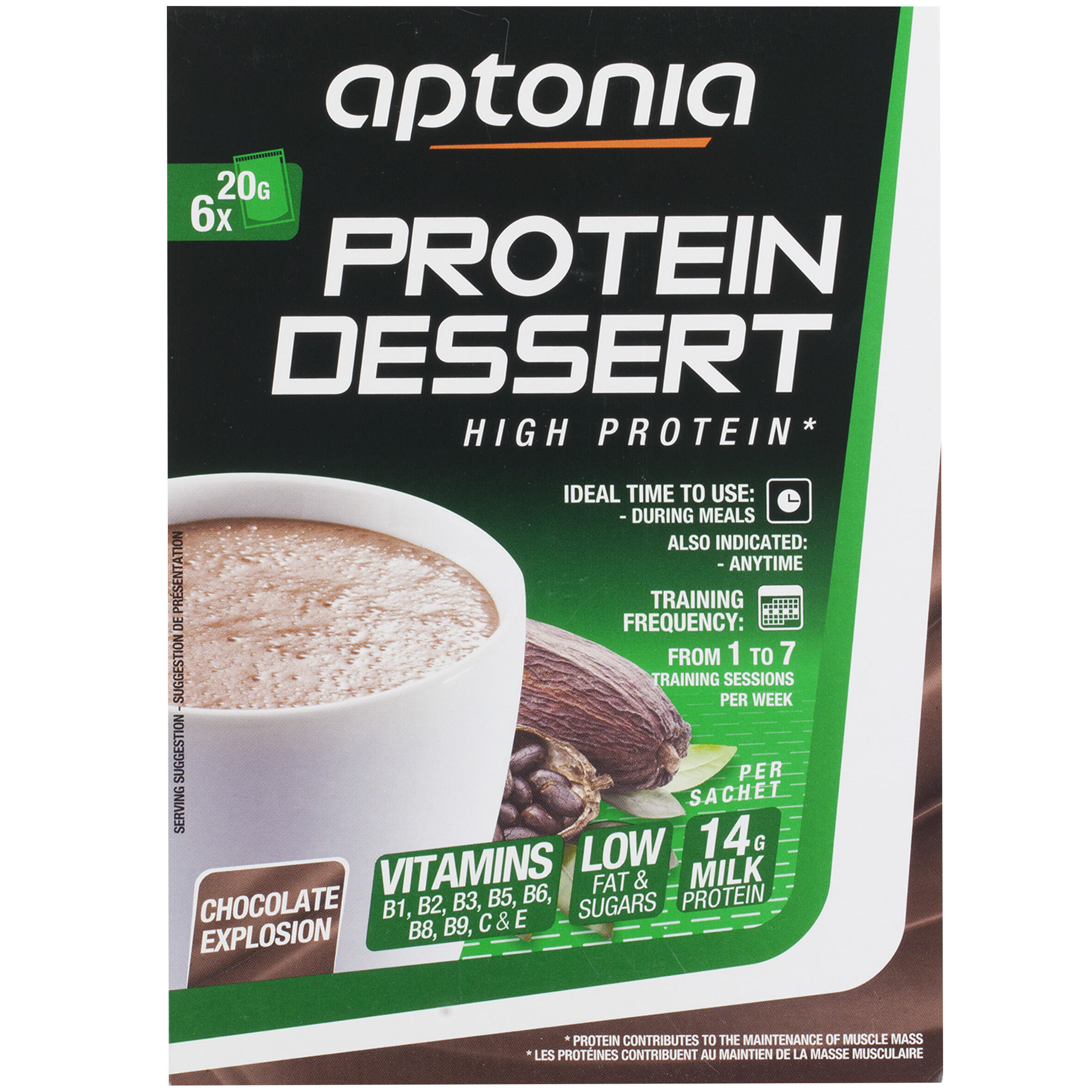APTONIA Protein Dessert High-Protein Low-Calorie Snack 6x20g - Chocolate