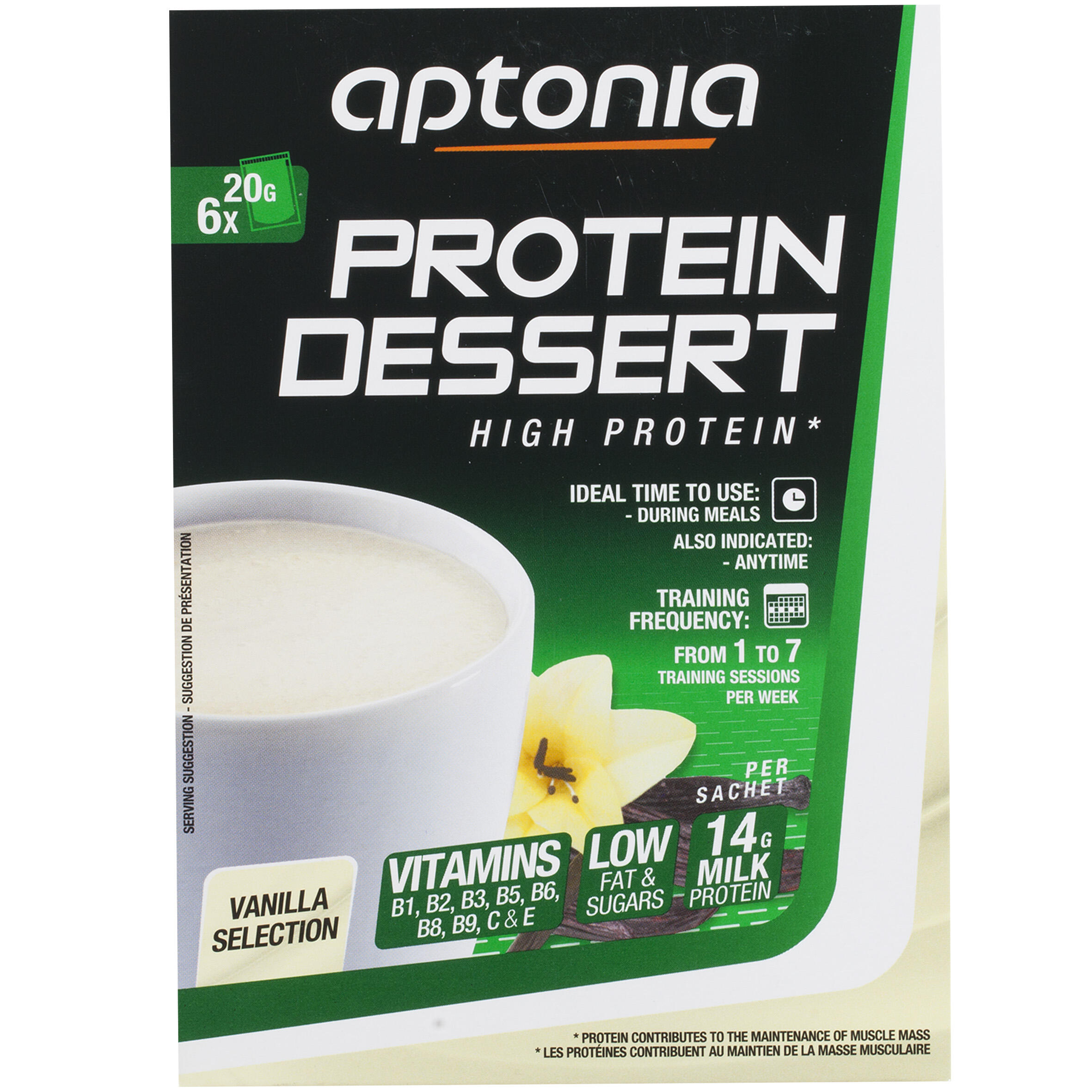 APTONIA Protein Dessert Low Calorie High Protein Snack 6x20g - Vanilla