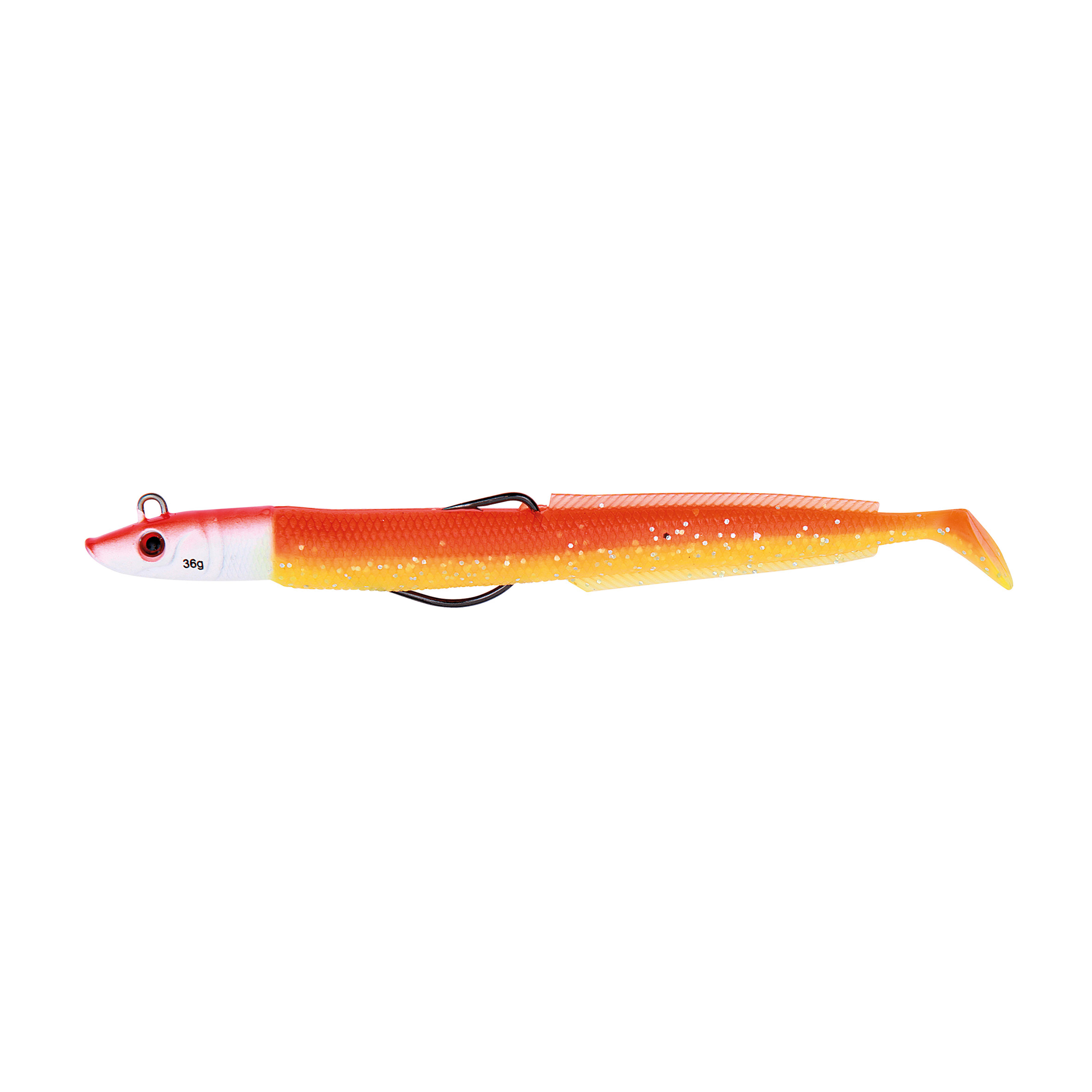 Flashmer Softbait Hengelsport Blue Equille 36 G Oranje Zeevissen flashmer kopen in de aanbieding