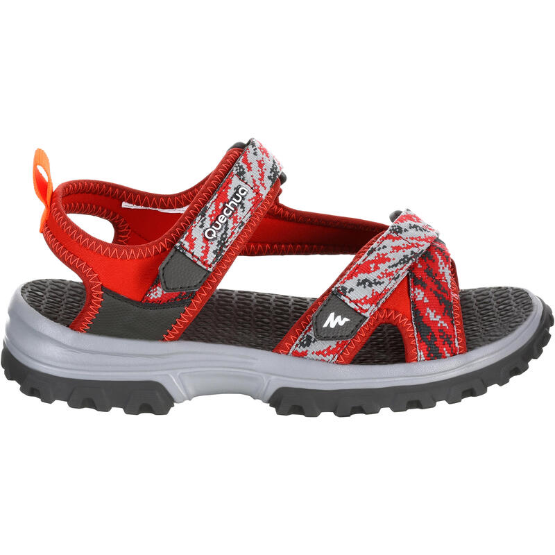Children's hiking sandals MH120 TW red - jr size 10 to ad. size 6