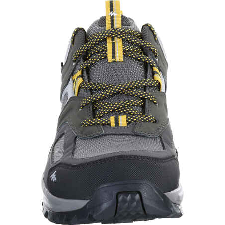 MH100 waterproof Men's Hiking shoes Grey Yellow