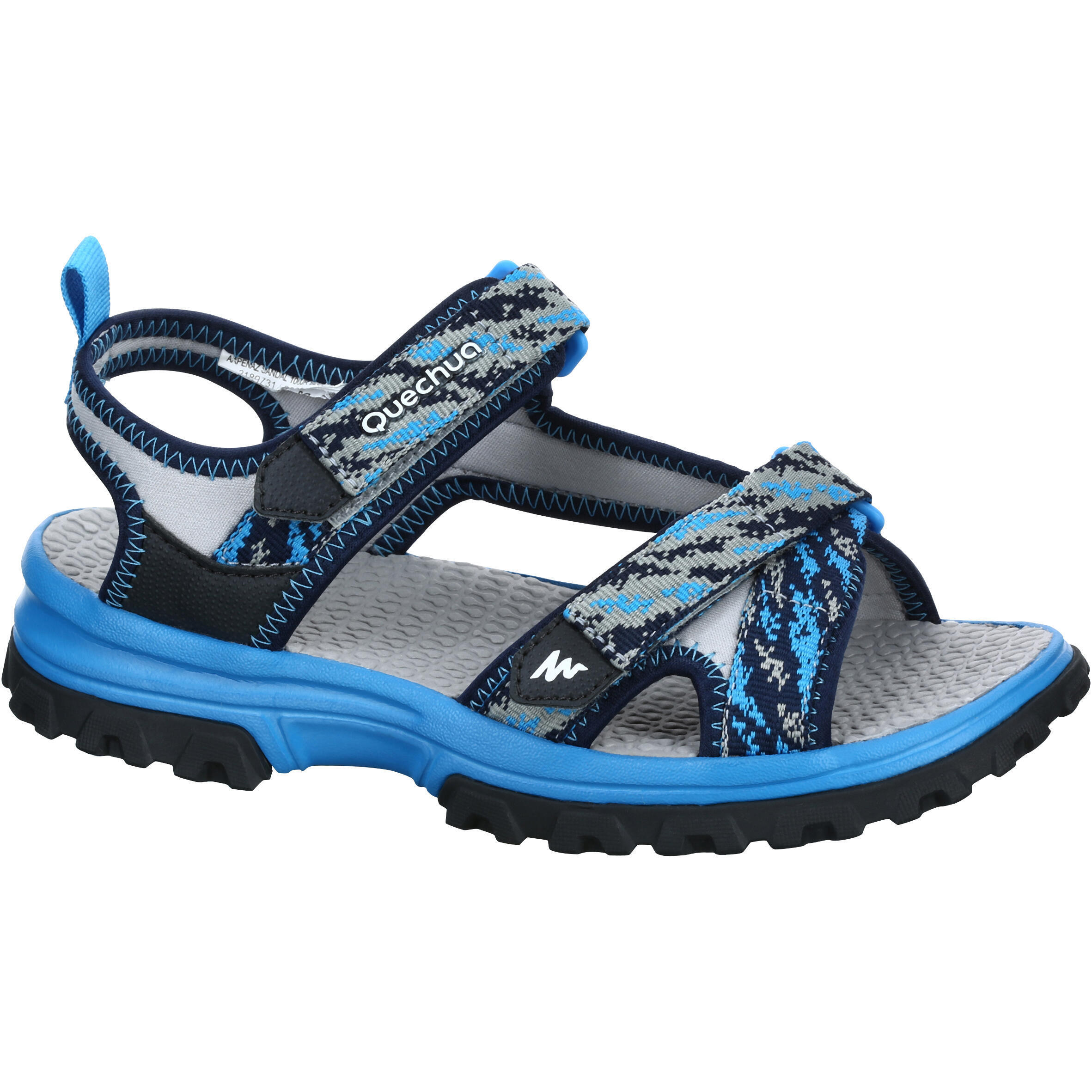 Kids’ Hiking Sandals MH120 TW  - Jr size 10 TO Adult size 6 - Blue 1/7
