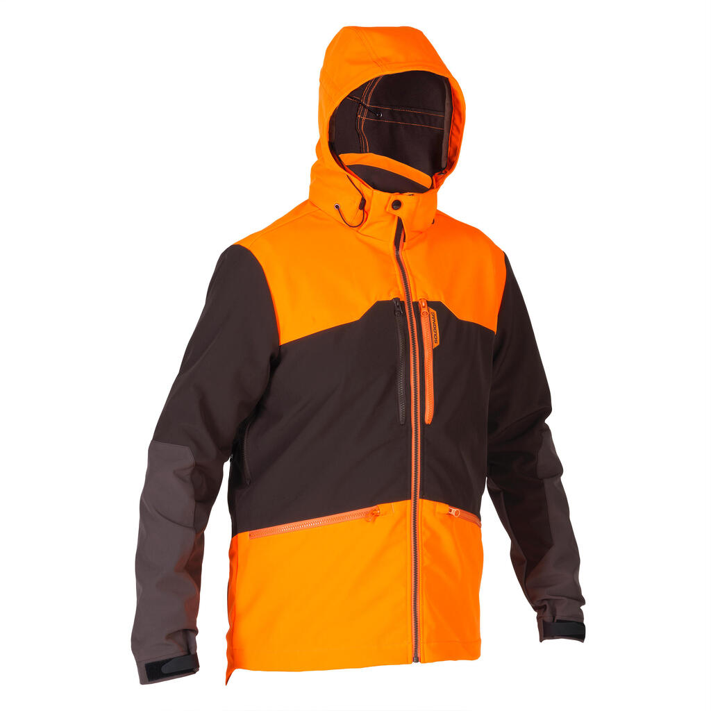 500 Softshell Jacket - Neon/Brown