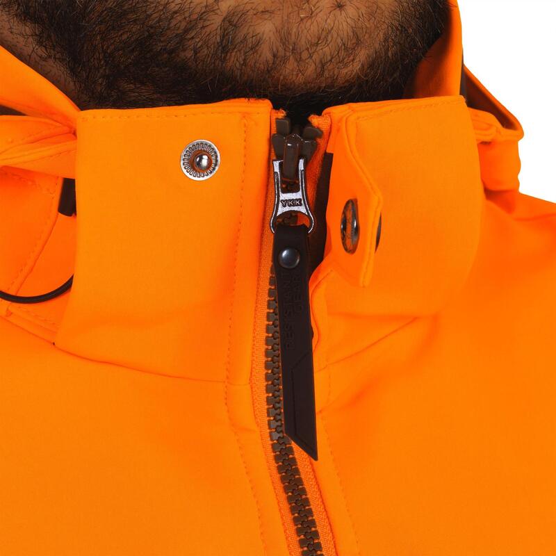 Jagd-Softshelljacke 500 orange/braun 