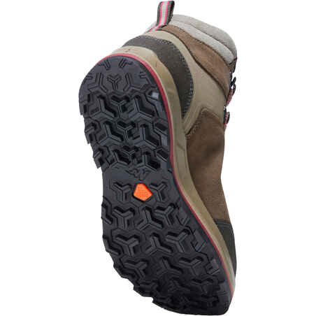 Chaussure tige haute en cuir - imperméable - crosscontact  - MT100 BEIGE - F