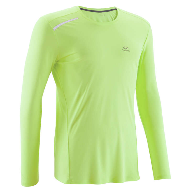KALENJI SUN PROTECT MEN'S RUNNING TSHIRT YELLOW Decathlon