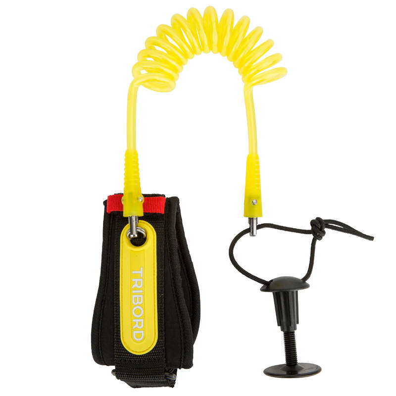 RADBUG 900 Bodyboard Leash Yellow Decathlon