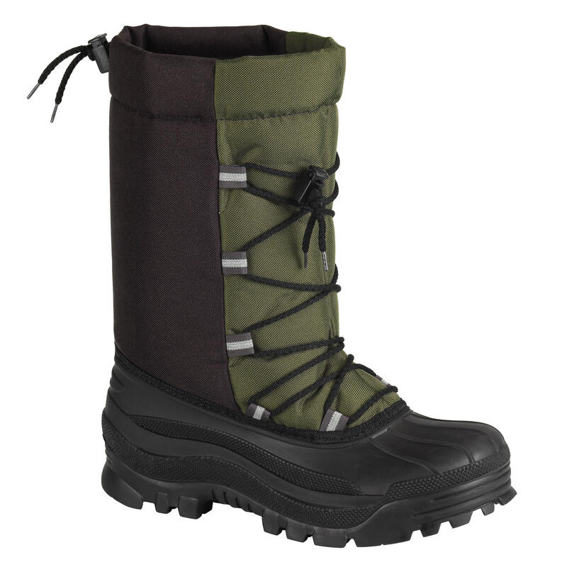Botas Caza Solognac 100 Toundra Hombre Calida Forro Extraible impermeable Verde