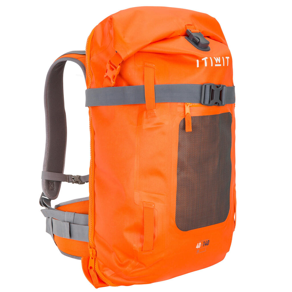 SUP-Rucksack 500 Stand Up Paddle Touring 100 l/40 l wasserdicht orange