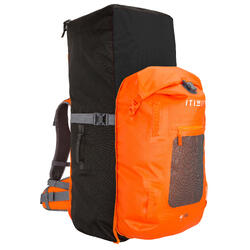 SAC A DOS STAND UP PADDLE RANDONNEE 500 | CONVERTIBLE 100/40L ETANCHE ORANGE
