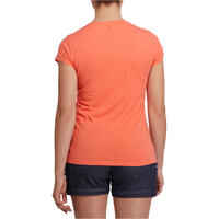 Techtil 100 Women's Lowland Hiking T-shirt - Coral Pink