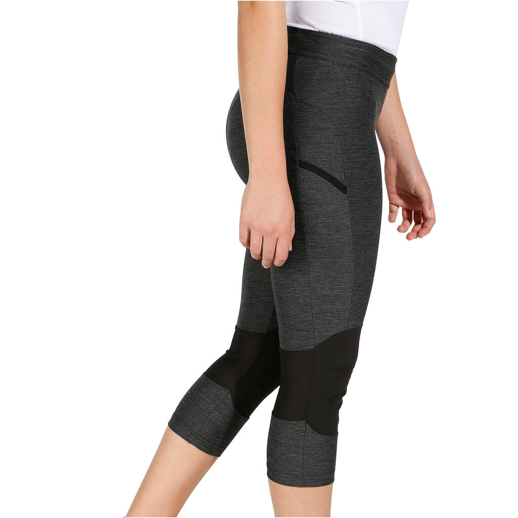 Leggings Wanderleggings Speed Hiking FH500 Helium Damen graumeliert