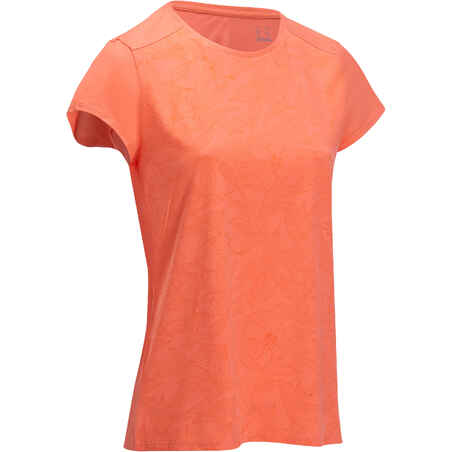 Techtil 100 Women's Lowland Hiking T-shirt - Coral Pink