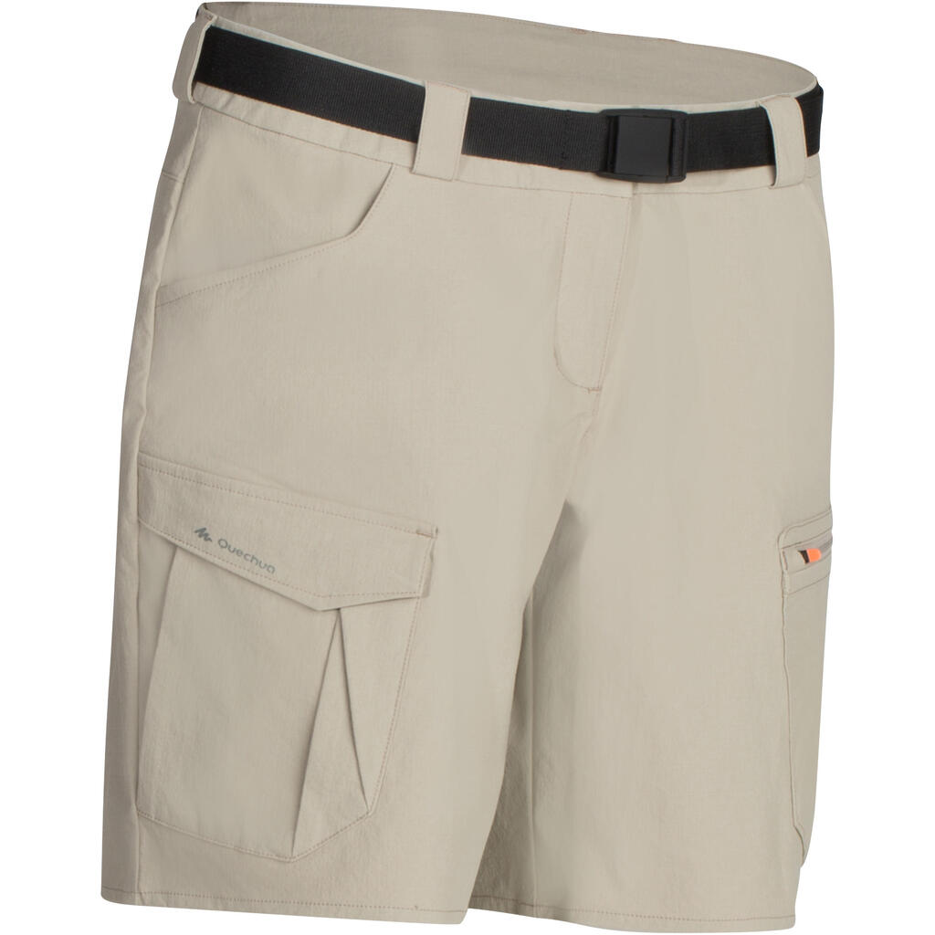 Short trekking Forclaz 100 femme beige