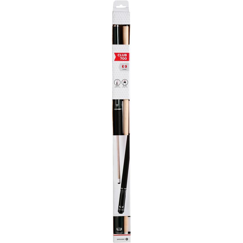 Club 700 American Pool Cue in 2 Parts, 1/2 Jointed - White
