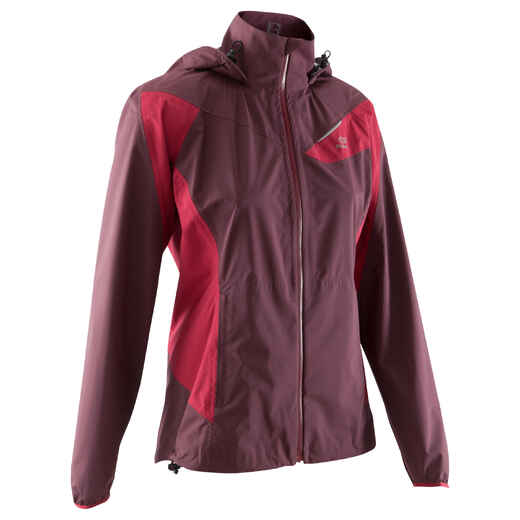 
      Women's Waterproof Trail Running Jacket - Burgundy
  