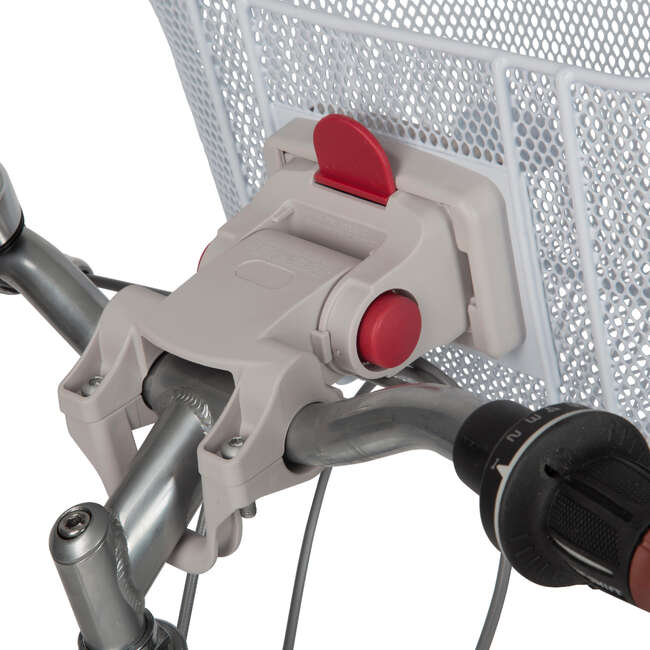 BTWIN Junior front bike Basket White Decathlon