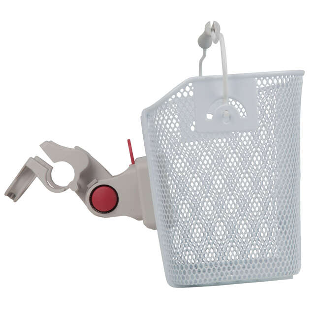 BTWIN Junior front bike Basket White Decathlon