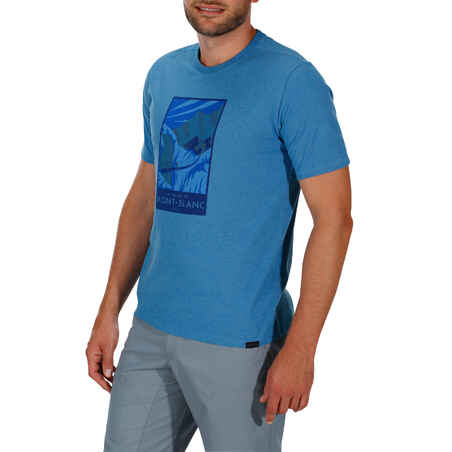 Men’s Short Sleeve Plain Hiking TIL 100 T-shirt - China Blue