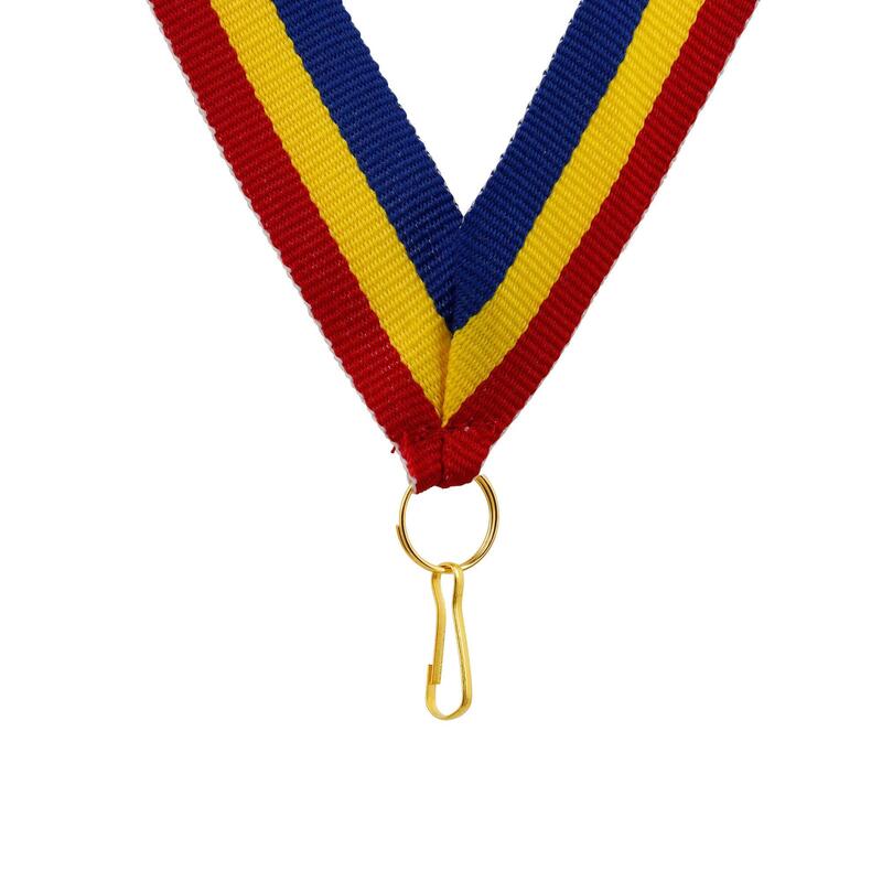 Cinta Medalla Deportiva 22 mm Rojo, Amarillo y Azul