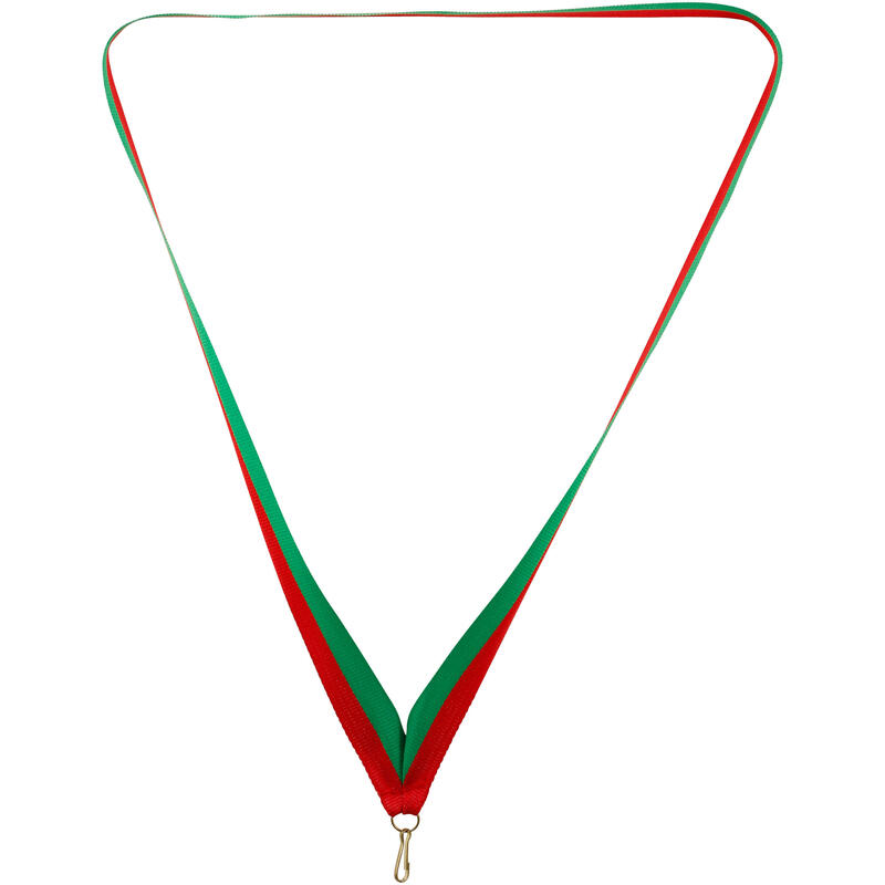 Cinta Medalla Deportiva 22 mm Roja y Verde