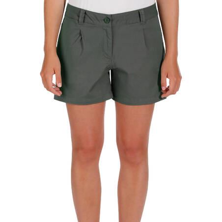 Women’s NH500 nature hiking shorts – abu-abu khaki