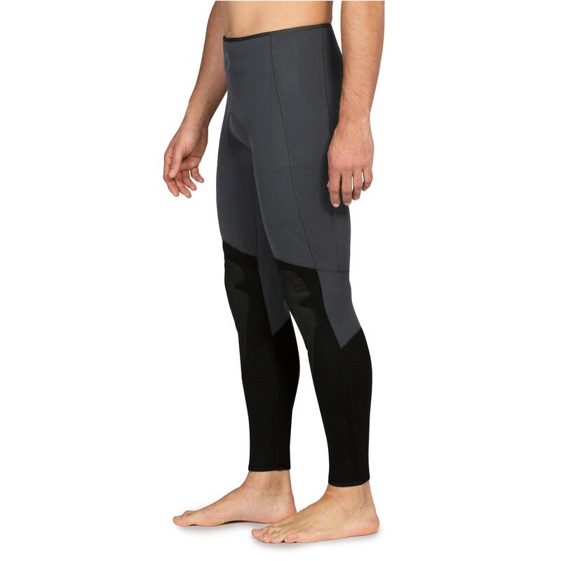 Pánské potápěčské kalhoty SPF 500 neopren 3 mm šedé