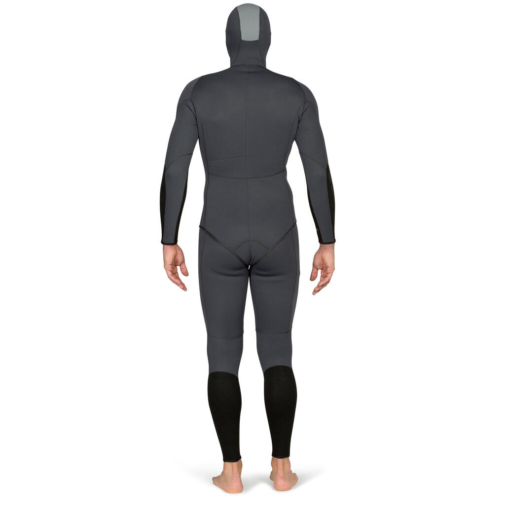 Men's  3 mm neoprene jacket SPF 500 grey